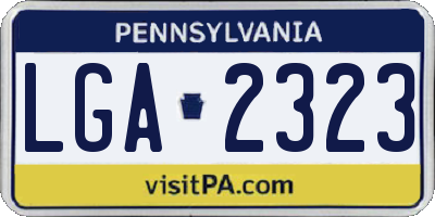 PA license plate LGA2323