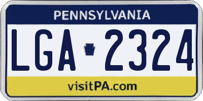 PA license plate LGA2324
