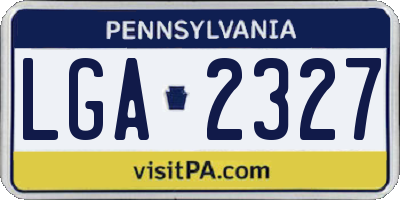 PA license plate LGA2327