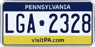 PA license plate LGA2328