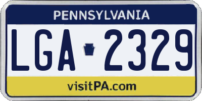 PA license plate LGA2329
