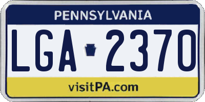 PA license plate LGA2370
