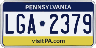 PA license plate LGA2379