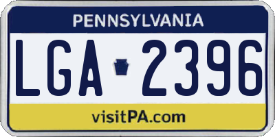 PA license plate LGA2396