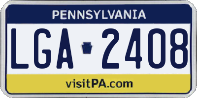 PA license plate LGA2408