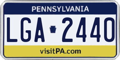 PA license plate LGA2440