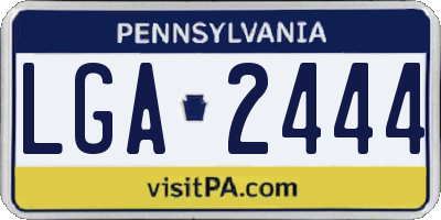 PA license plate LGA2444