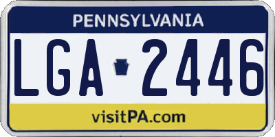 PA license plate LGA2446