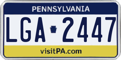 PA license plate LGA2447