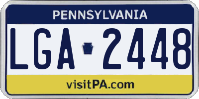 PA license plate LGA2448