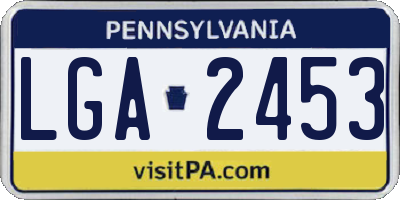 PA license plate LGA2453
