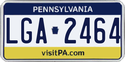 PA license plate LGA2464