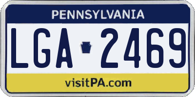 PA license plate LGA2469