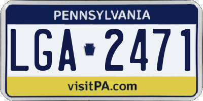 PA license plate LGA2471