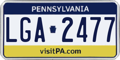PA license plate LGA2477