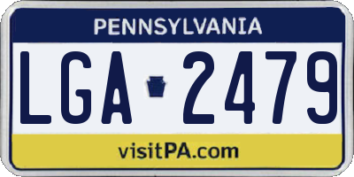 PA license plate LGA2479