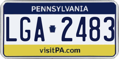 PA license plate LGA2483