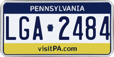 PA license plate LGA2484