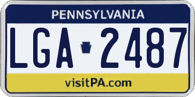 PA license plate LGA2487