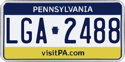 PA license plate LGA2488