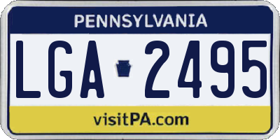 PA license plate LGA2495