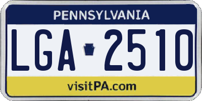 PA license plate LGA2510