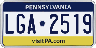 PA license plate LGA2519