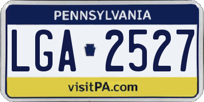 PA license plate LGA2527