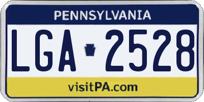 PA license plate LGA2528