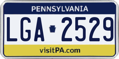 PA license plate LGA2529