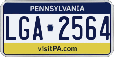 PA license plate LGA2564