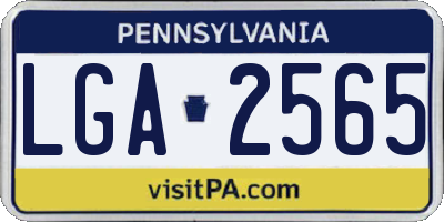 PA license plate LGA2565