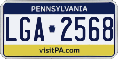 PA license plate LGA2568