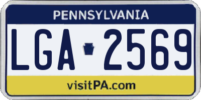 PA license plate LGA2569