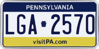 PA license plate LGA2570
