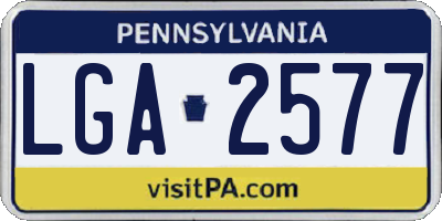 PA license plate LGA2577