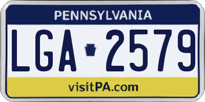 PA license plate LGA2579