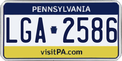 PA license plate LGA2586