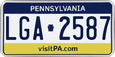 PA license plate LGA2587