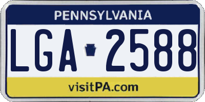 PA license plate LGA2588