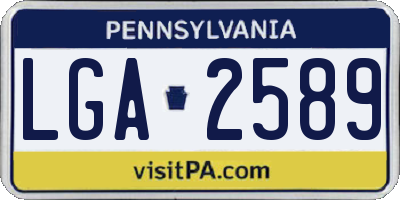 PA license plate LGA2589