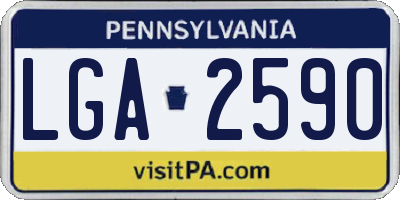 PA license plate LGA2590