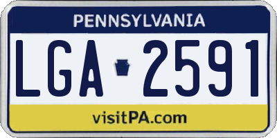 PA license plate LGA2591