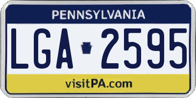 PA license plate LGA2595
