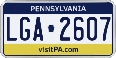 PA license plate LGA2607
