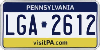 PA license plate LGA2612