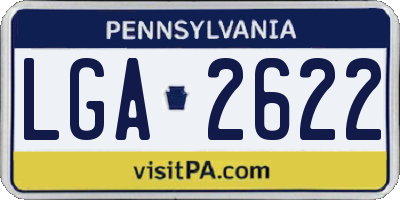 PA license plate LGA2622