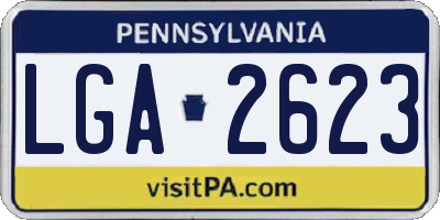 PA license plate LGA2623