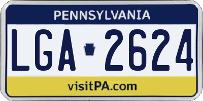 PA license plate LGA2624