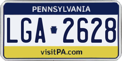 PA license plate LGA2628